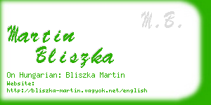 martin bliszka business card